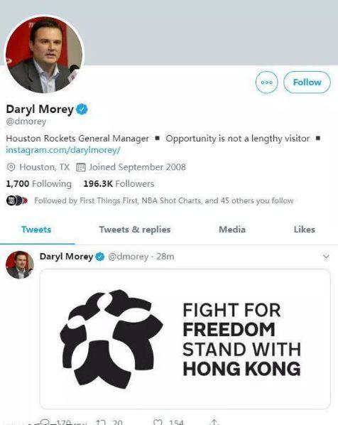 Houston Rockets GM Daryl Morey ignites firestorm with tweet backing Hong  Kong protests - ABC News