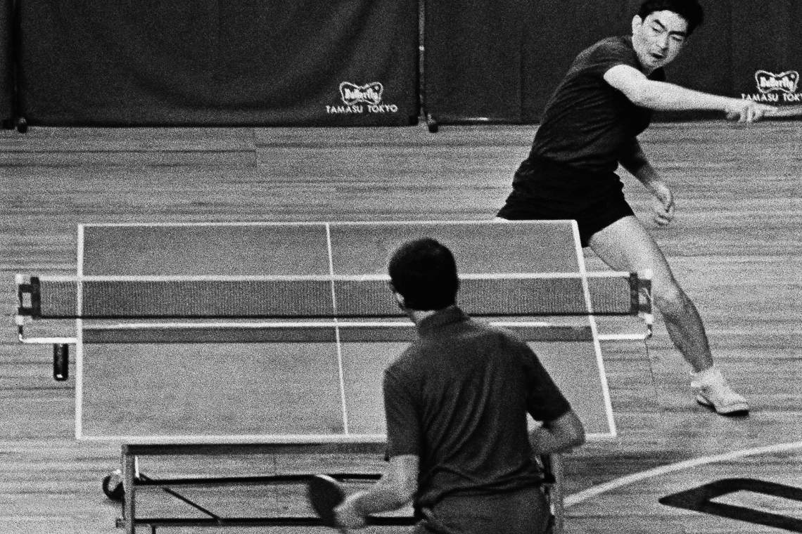 Table tennis match in Grand Rapids, Michigan, in 1972, between China and the United States