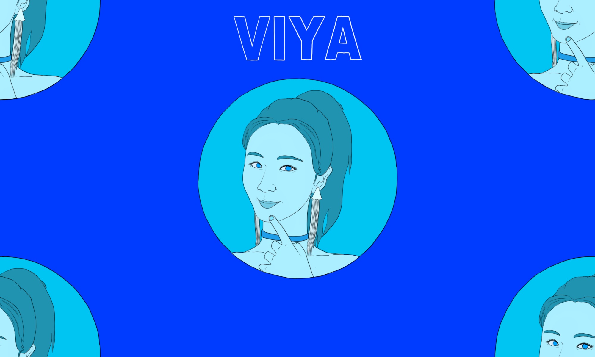 Derek Zheng illustration of Viya China's ecommerce livestreamer