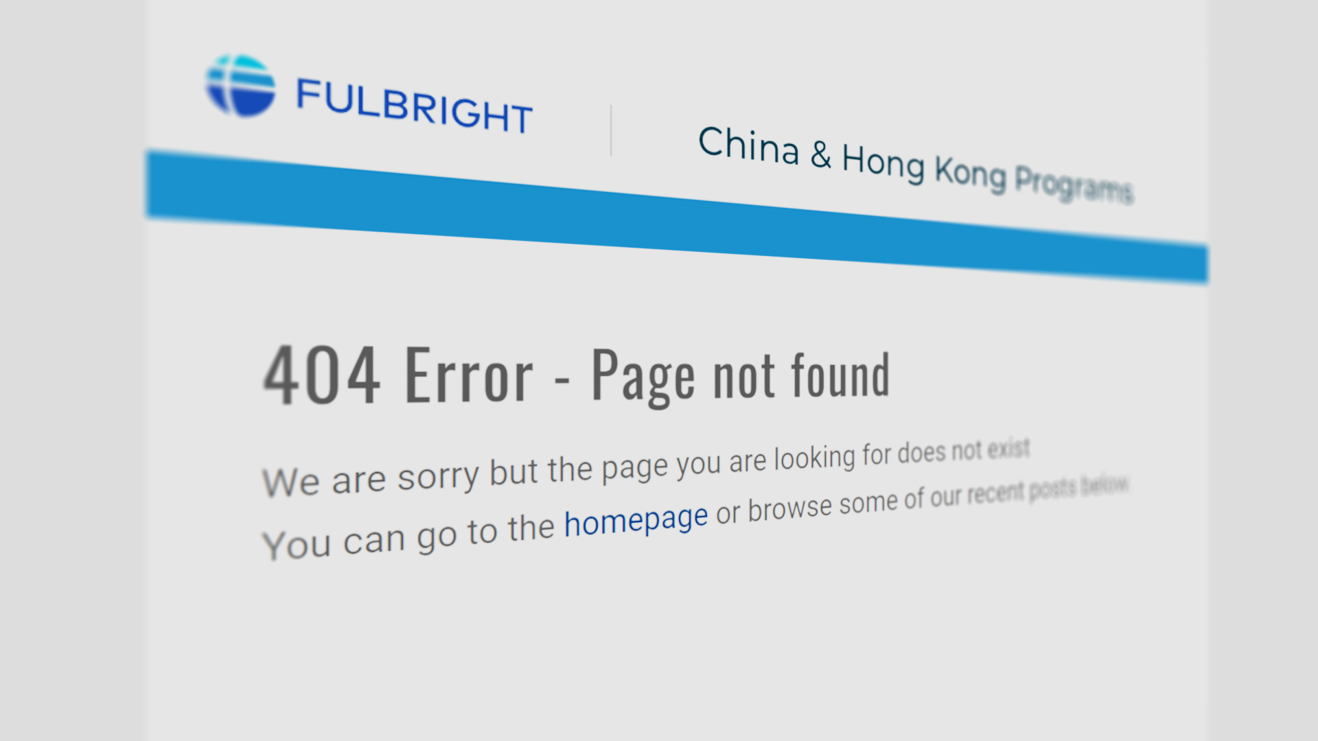 404 on website of fulbright program in China