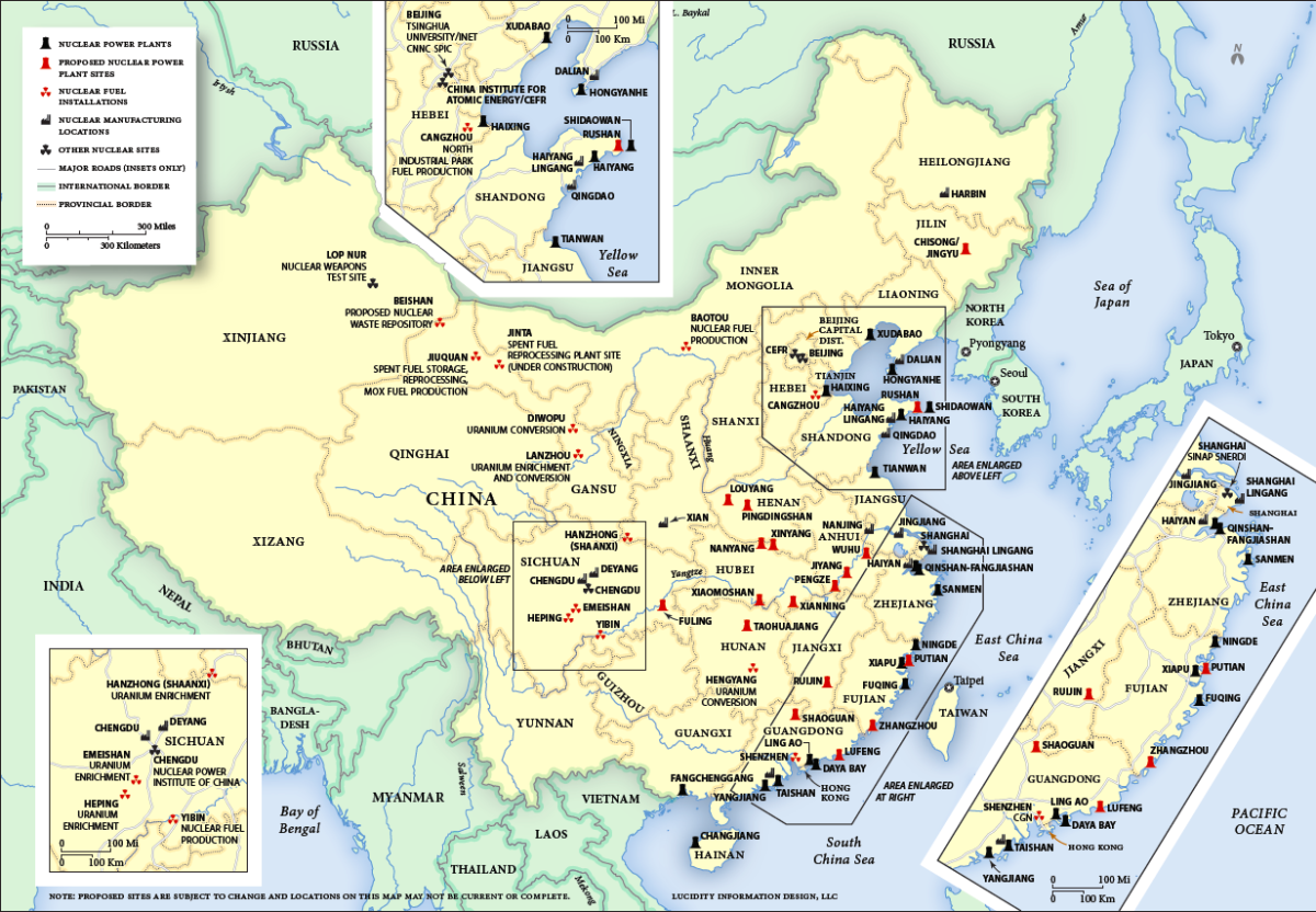 China's domestic nuclear infrastructure