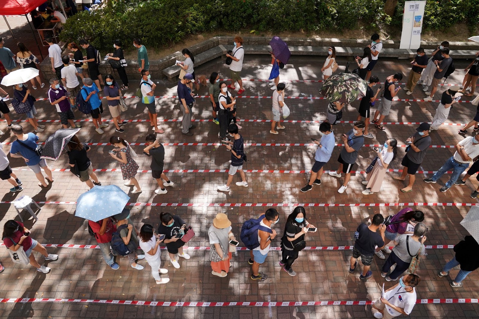 Hong Kong people line up to vote in primary elections 2020