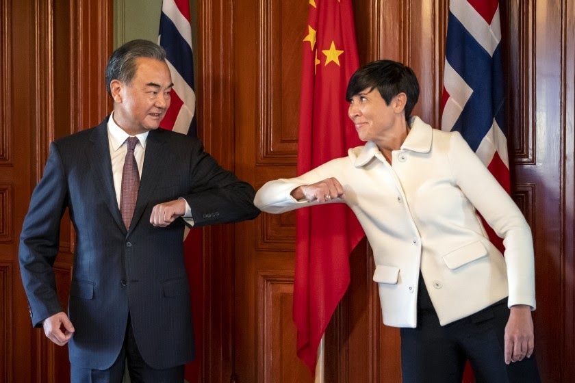 Wang Yi and Ine Eriksen Søreide