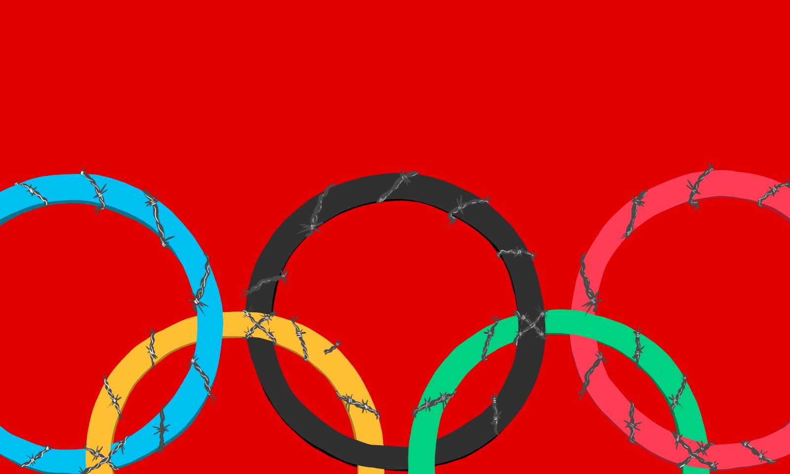 olympics barbed wire china