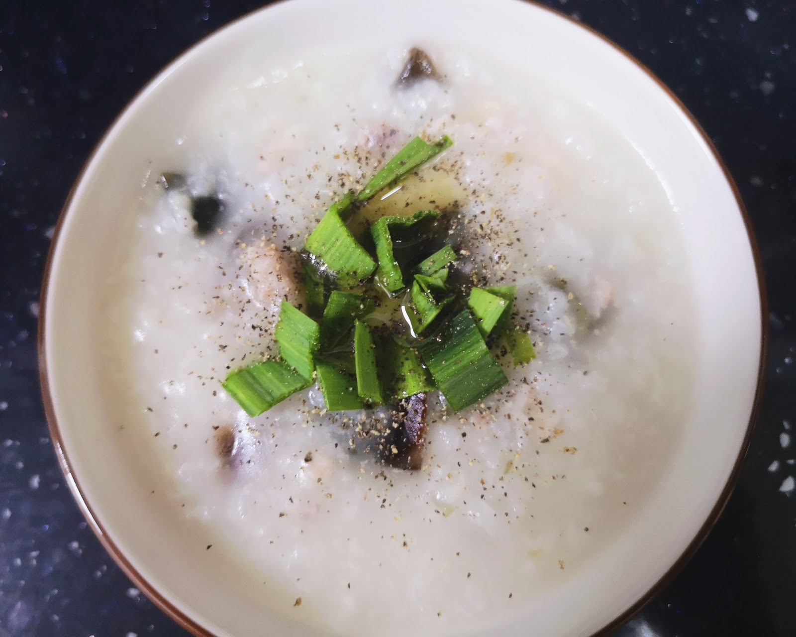 century egg and minced pork congee 3