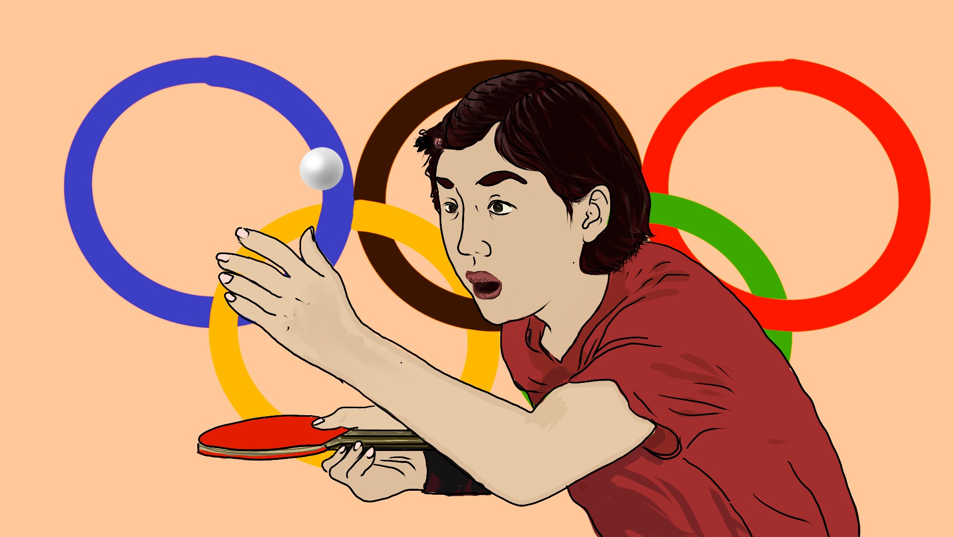 China at Olympics (Chen Meng, ping pong)