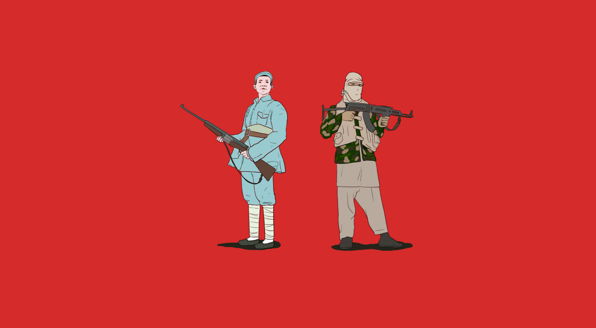 people's liberation army and taliban illustration