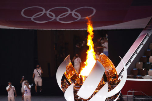 olympic torch in tokyo