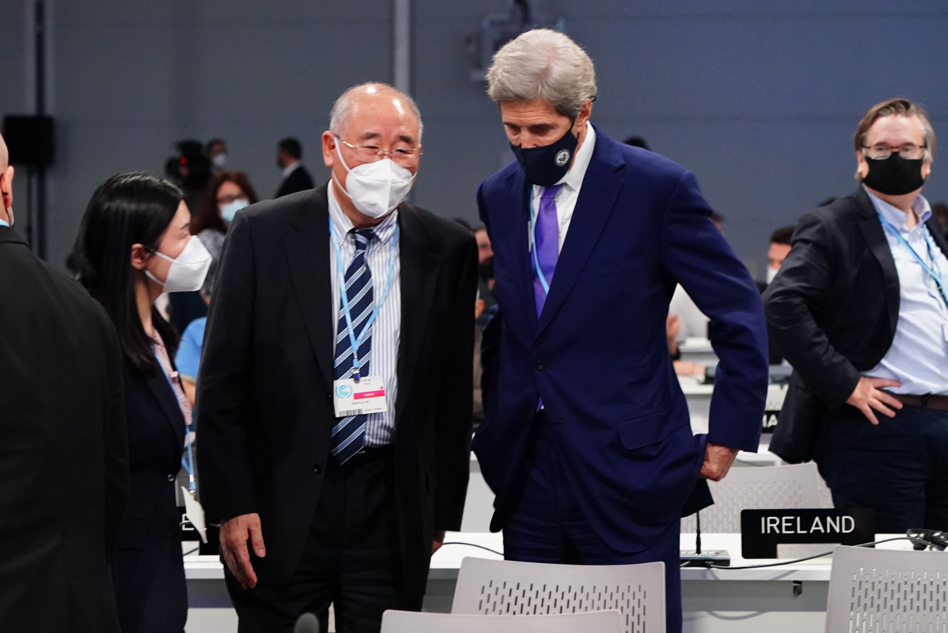 xie zhenhua and john kerry COP26