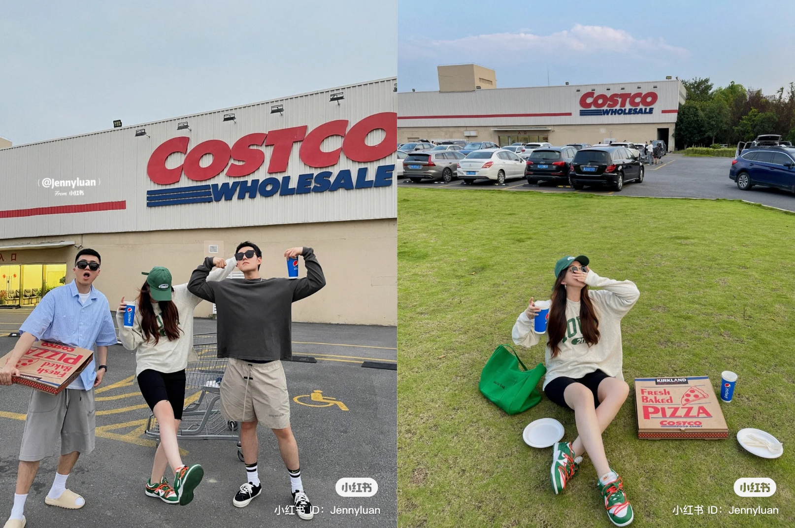 Influencers in Shanghai are posing at Costco, pretending they're