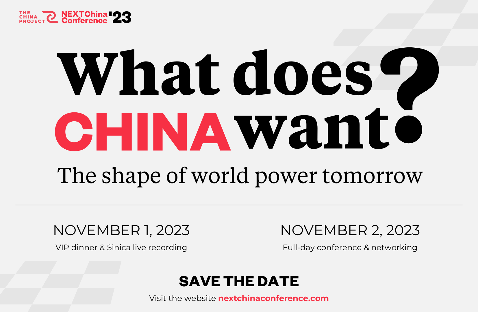 NEXTCHINA Save the Date: Nov 1-2